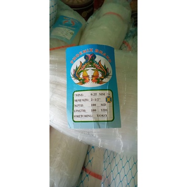 Jaring Ikan 2-1/2 inci 0.25 100x100 YOKO CAP PHOENIX