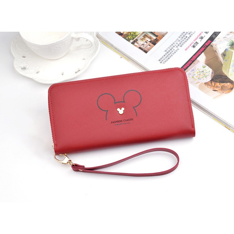 W02 Dompet Panjang Kulit Wanita Lucu FY MK Face Women Tas Tangan HP Kartu Organizer Wallet Murah