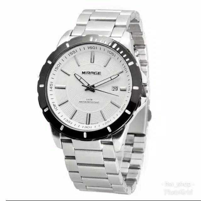 Jam Tangan Peria Mirage 8549 Silver Original...