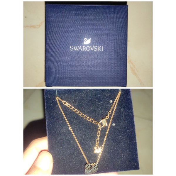 Preloved Kalung Swarovski black swan