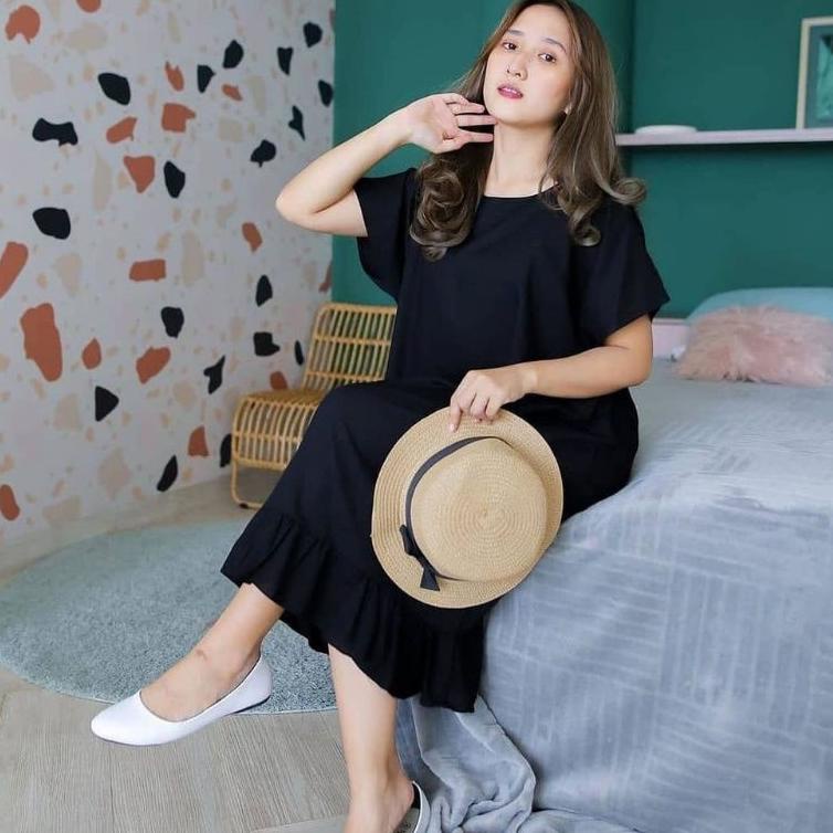 "UBT. 923771" Daster Viral Ruffle Polos/Daster Ruffle Polos/Daster Kekinian