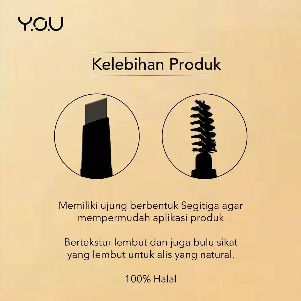 YOU The Gold One Perfect Dual Brow Matic [Waterproof &amp; Smudge-proof] Resmi Original