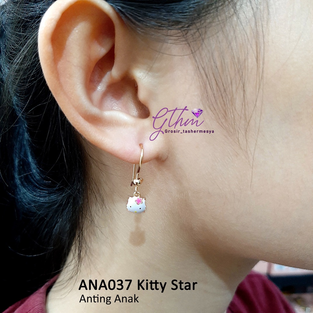 Anting Anak Kitty Perhiasan Fashion Import Gold Plated Jewelry Anti Karat ANA037 GTHM