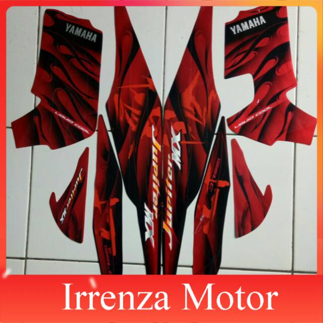 Stiker striping jupiter mx 135 2008 merah