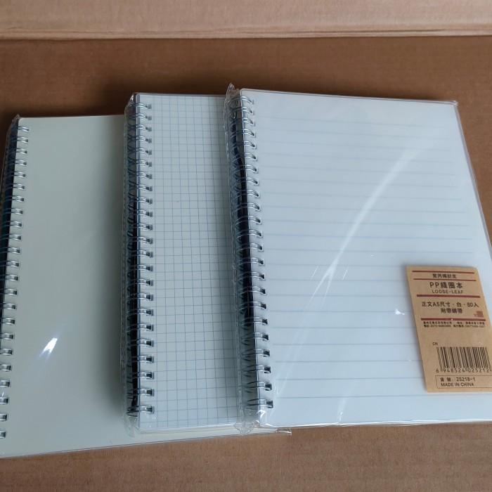

buku catatan spiral cover tranfaran A4 spiral notebook A4 isi 80lembar