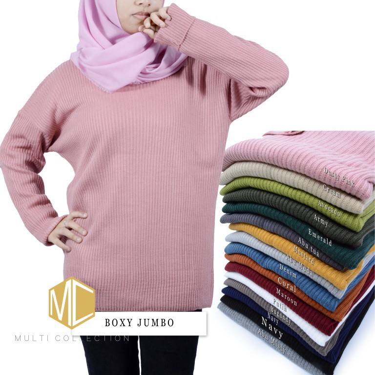 BOXY PREMIUM JUMBO   baju rajut wanita   sweater rajut korea   grosir atasan wanita   supplier baju