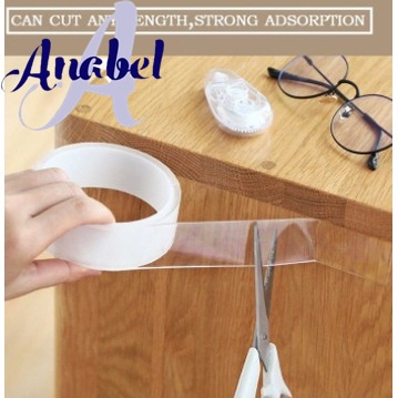 

Double Tape/Lem Nano Double Side Reusable/Isolasi Lakban 2 Sisi