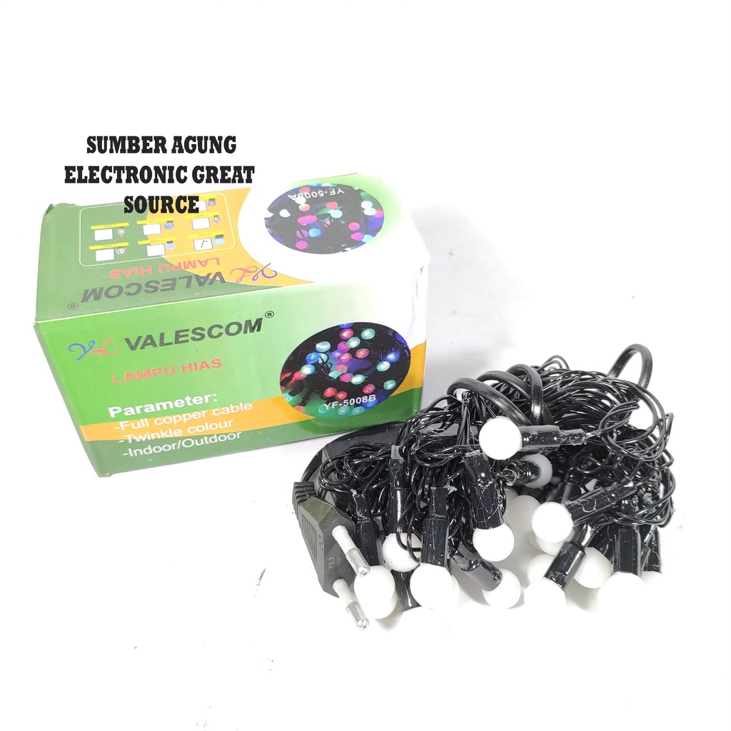 Valescom YF5008B Lampu Hias Tumblr Bulat Bentuk Bola Kecil RGB Warna Warni Kelip