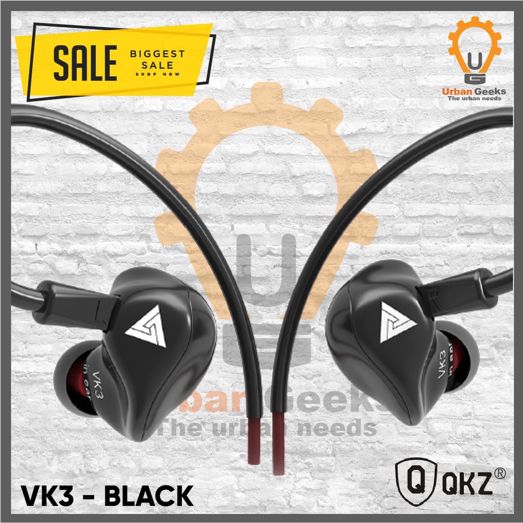 QKZ VK3 HiFi Mega Bass In-ear Earphone Sport Music Earbuds with Mic Headset Gaming