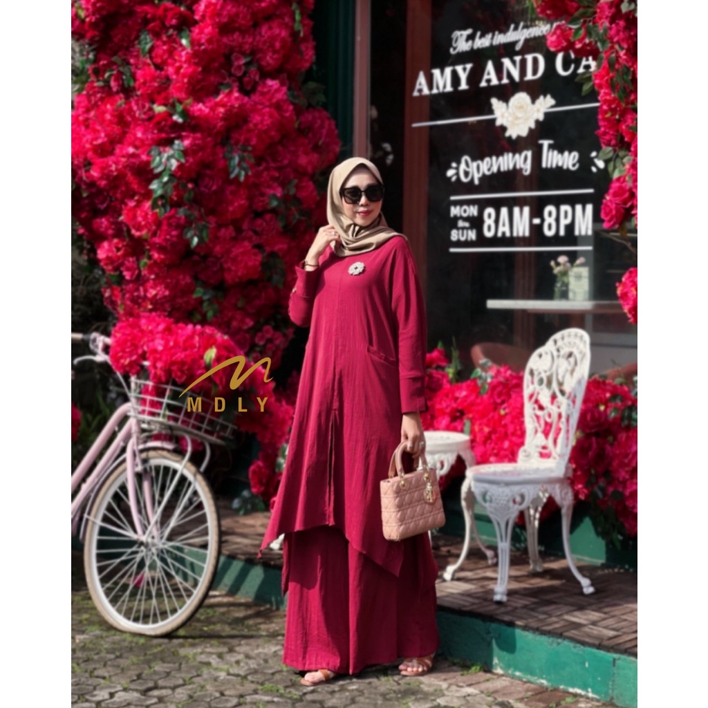 GAMIS DRESS SETELAN WANITA KEYLA SET REBORN BY MDLY