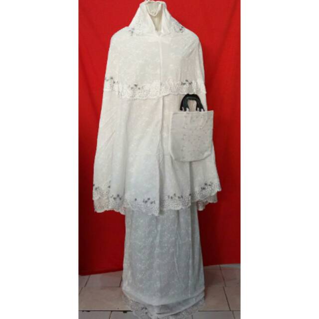 MUKENA BORDIR KATUN JEPANG