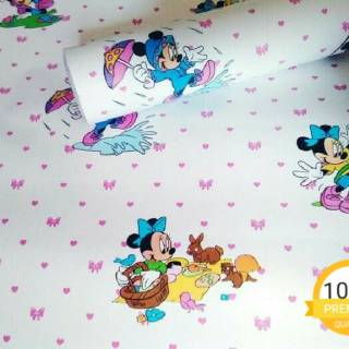 Wallpaper dinding murah ruang tamu kamar  tidur  anak  mickey  