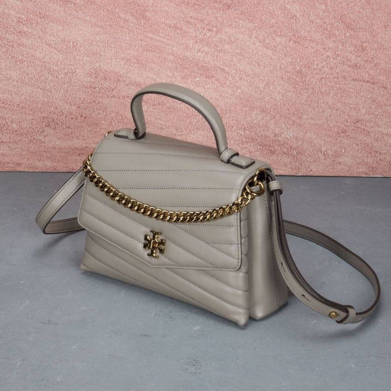 tas tory burch kira chevron top handle asli (grey heron)