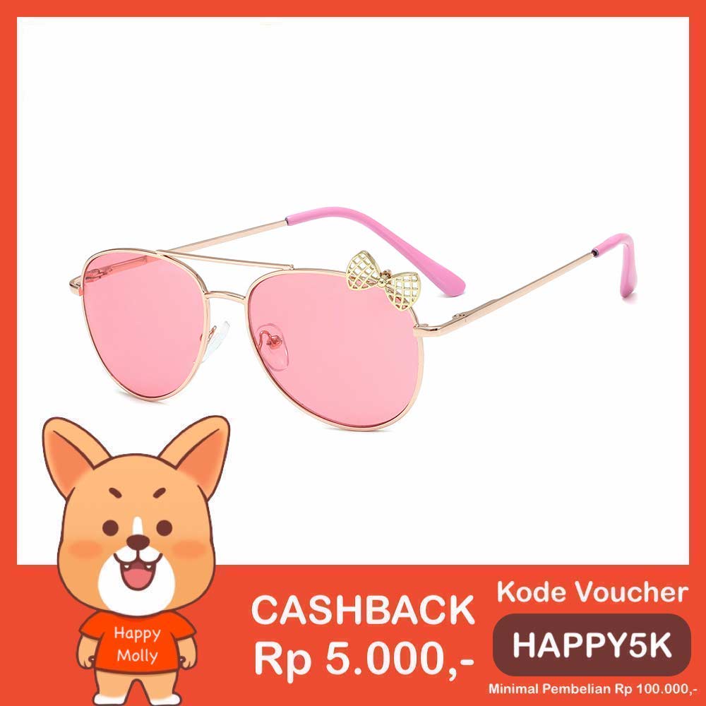 Kacamata Anak [ Pink ] Anti Radiasi Blue Ray UV 400 - Laki-laki &amp; Perempuan Korea - HM8040