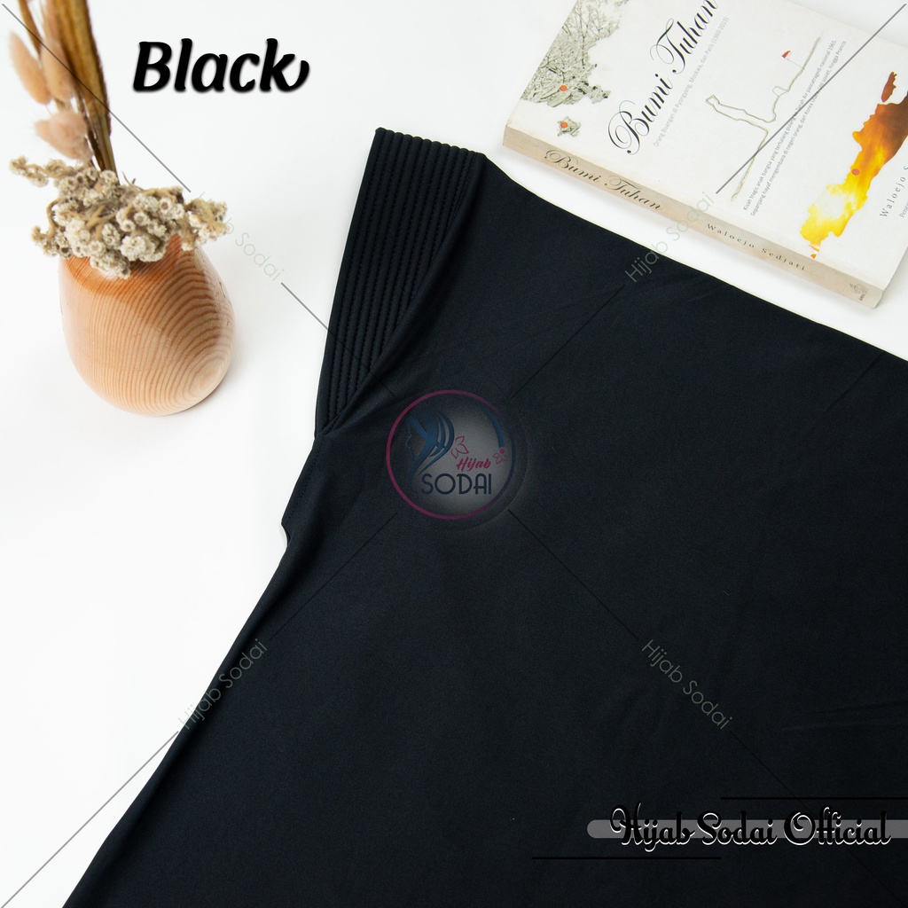Jilbab Bergo Hamidah Jersey | Bergo Sport Jersey Premium-Black