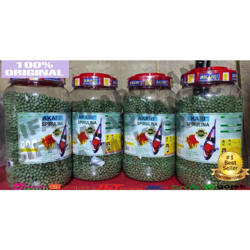 Pelet Koi akari~Pelet koi akari hijau 1,25Kg 5mm