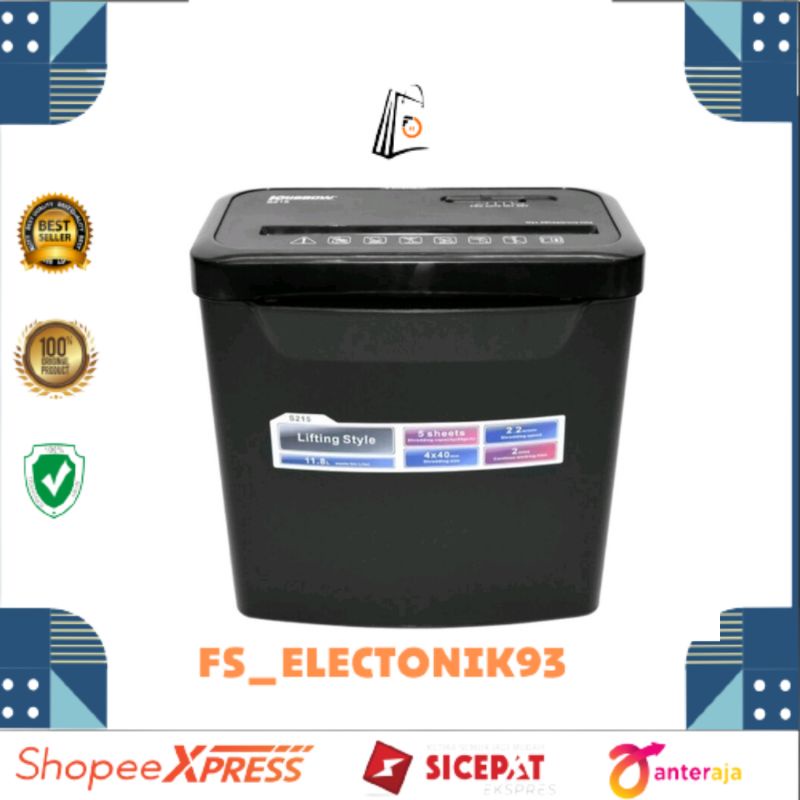 

Krisbow Mesin Penghancur Kertas S215/Paper shredders/penghancur kertas/potongan kertas