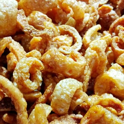 

TERBARU crispy pork skin 50gr drokdok kerupuk kulit babi temanmie gurih renyah