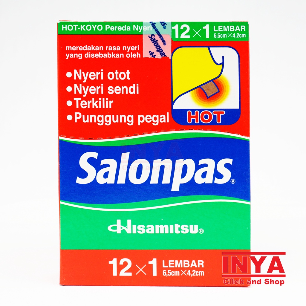 Koyo SALONPAS HOT HISAMITSU Pack isi 12x1 Lembar - Muscle Medicated Patch