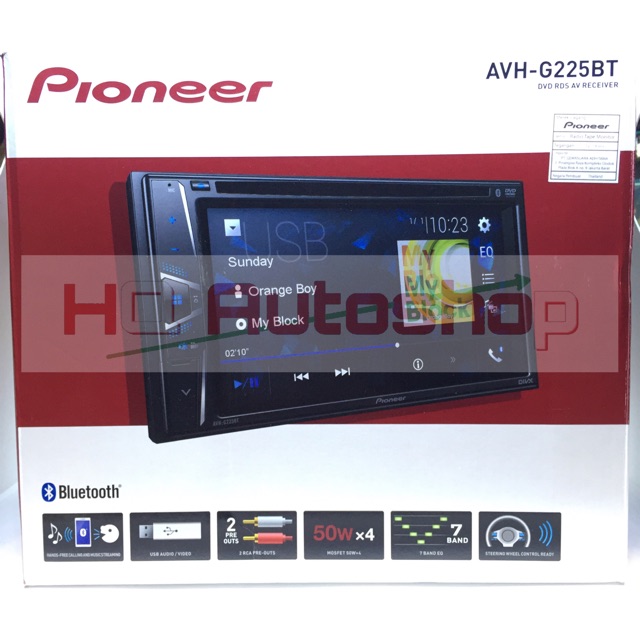 Pioneer AVH-G225BT Tape Mobil AVH G225 BT Double Din Head Unit Audio