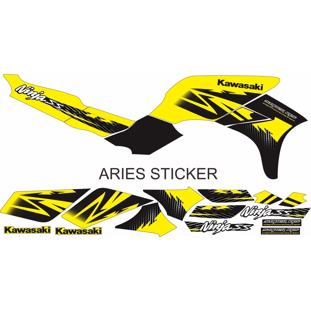 STRIPING STIKER NINJA SS 2014 SE KUNING