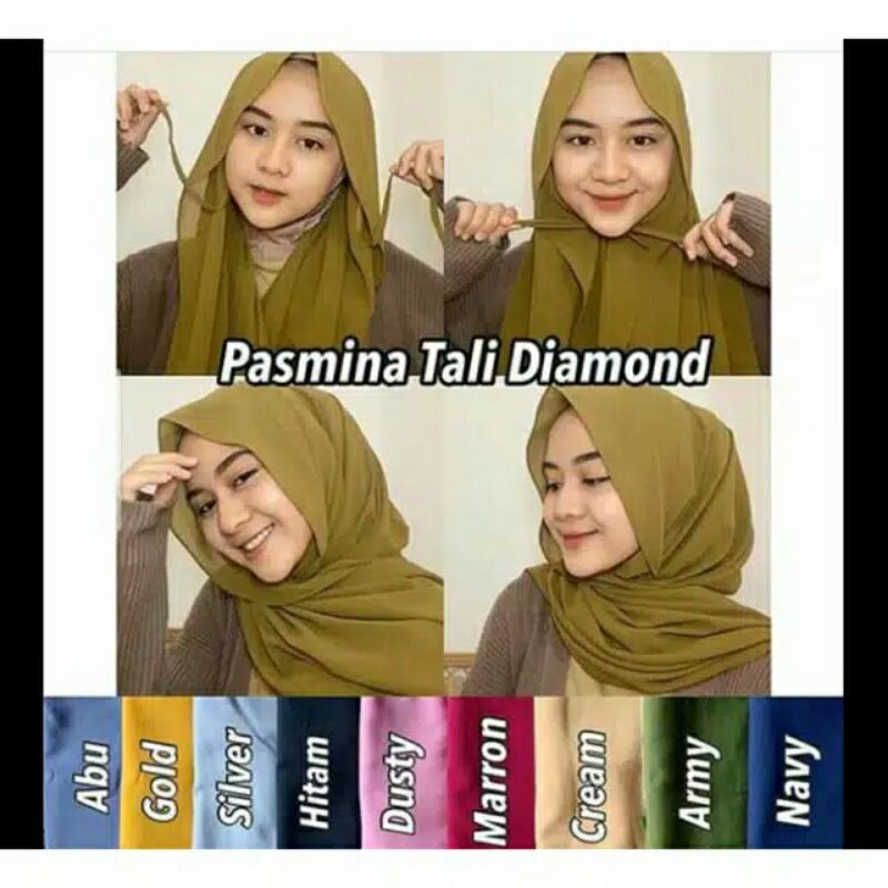 pasmina tali diamond premium ,pashmina instan