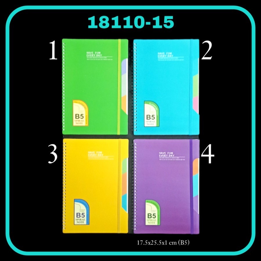 

SJS Buku Tulis Spiral Tali WZ B5/Notebook/Note Book/Buku Catatan/Diary