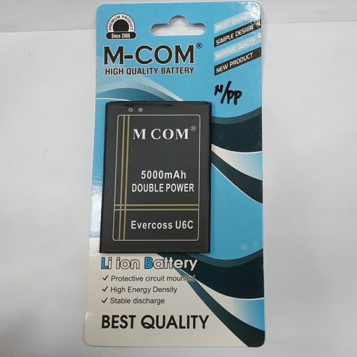 Battery Batre Baterai Double Power Mcom Evercoss U6C