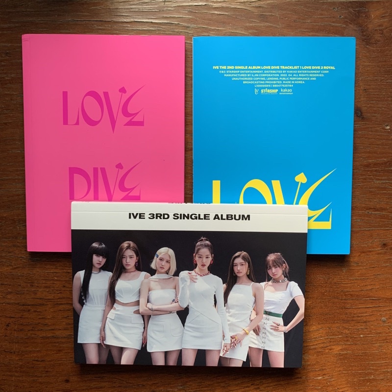album only ive after like love dive no bene photocard poster