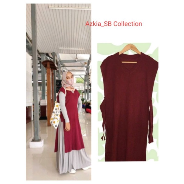 Rajut. rompi tunik ikat