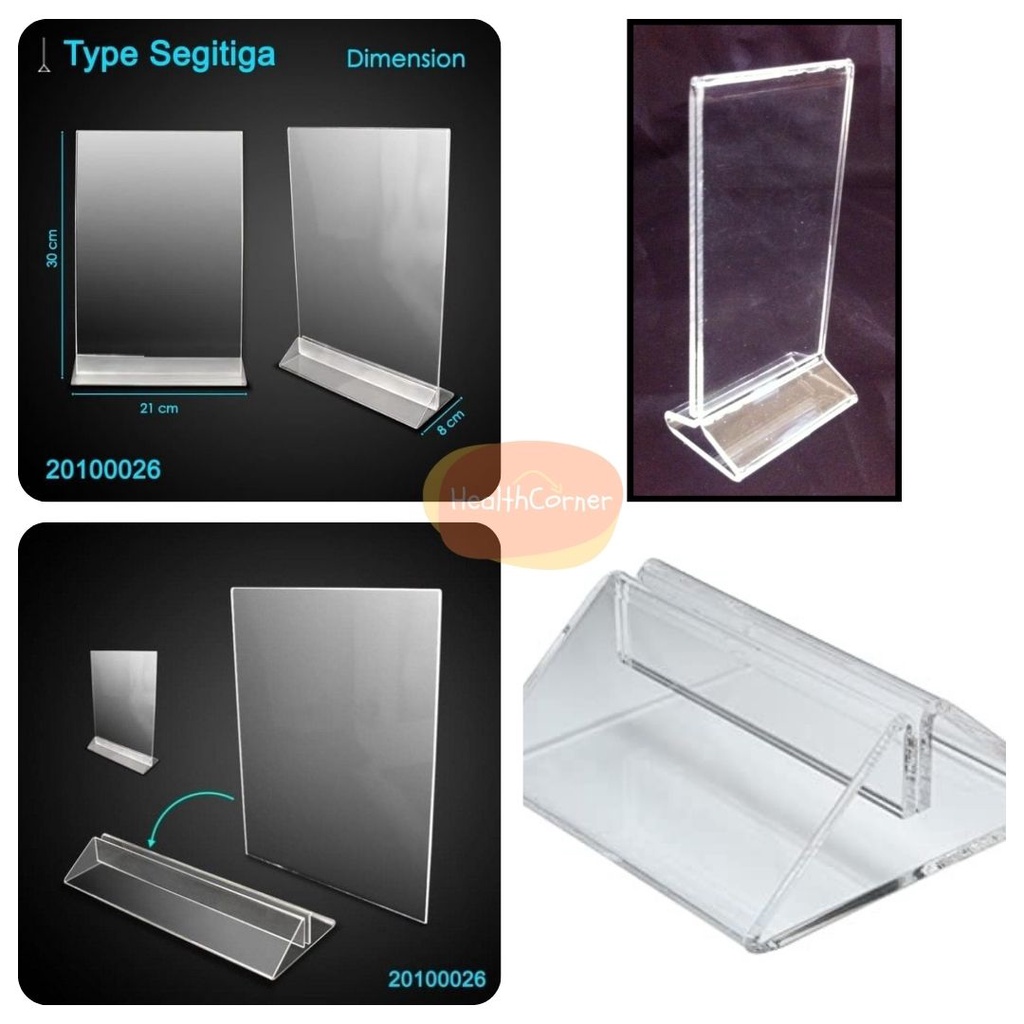 Tempat Brosur / Tent Holder / Tent Akrilik Display A5 Segitiga