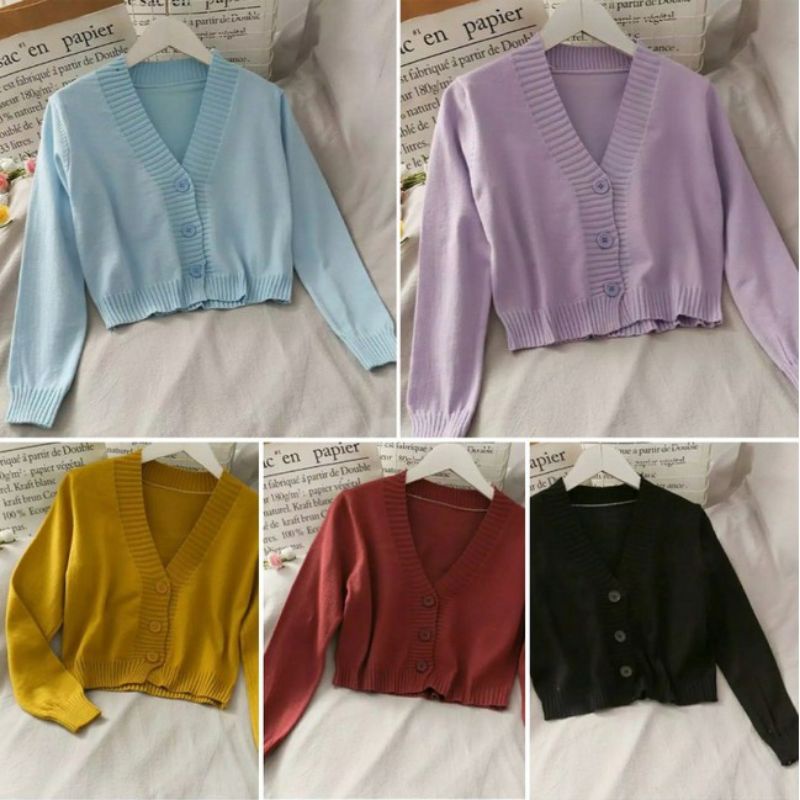 CARDIGAN RAJUT CROP TERMURAH BEST SELLER