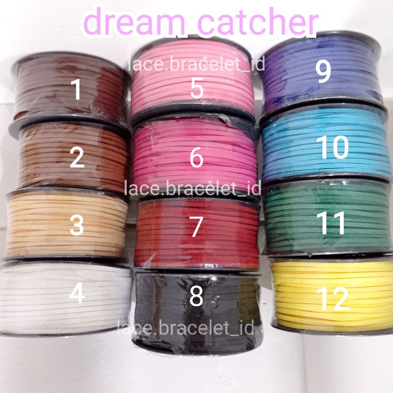 

tali SUEDE BACA DESKRIPSI DAHULU tali kalung gelang kerajinan aksesoris meteran