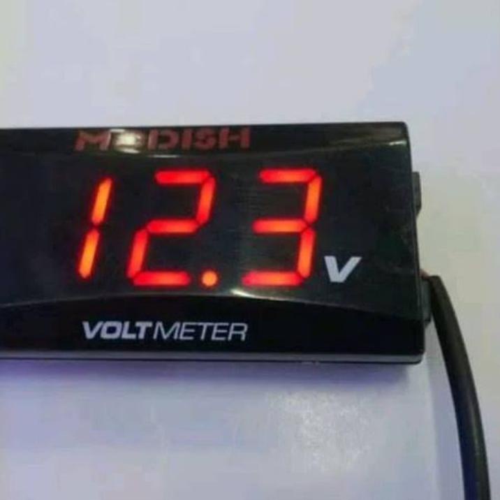 ➩ Voltmeter Volt Meter Digital Pengukur Aki Motor Mobil ➨