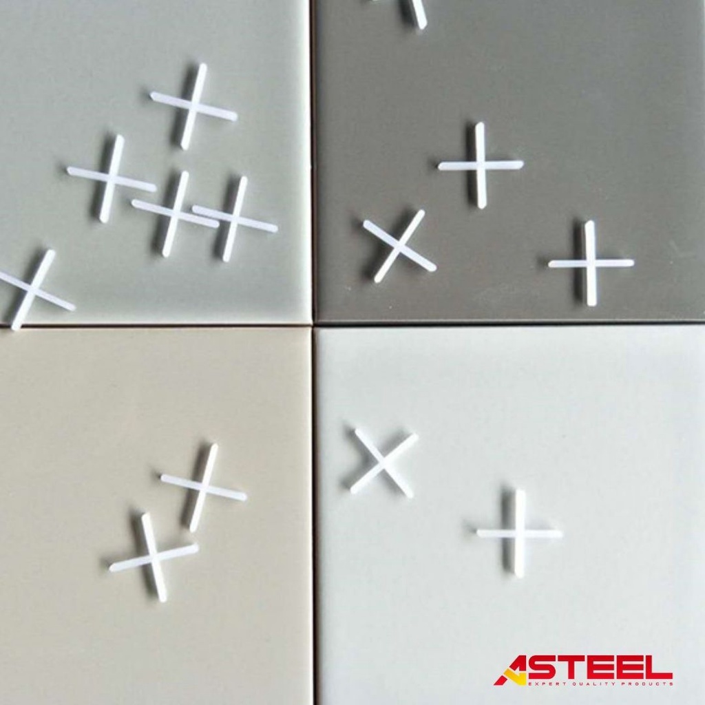 ASTEEL Spacer 1MM / Tile Spacer / T Cross / Spacer Keramik / Spacer Granit / Nat Keramik / Nat Granit / Spacer Nat Keramik / Spacer Nat Granit / Alat Perata Keramik / Tile Leveling Keramik / Alat Nat Keramik / Perapi Perata Nat Keramik 1 mm