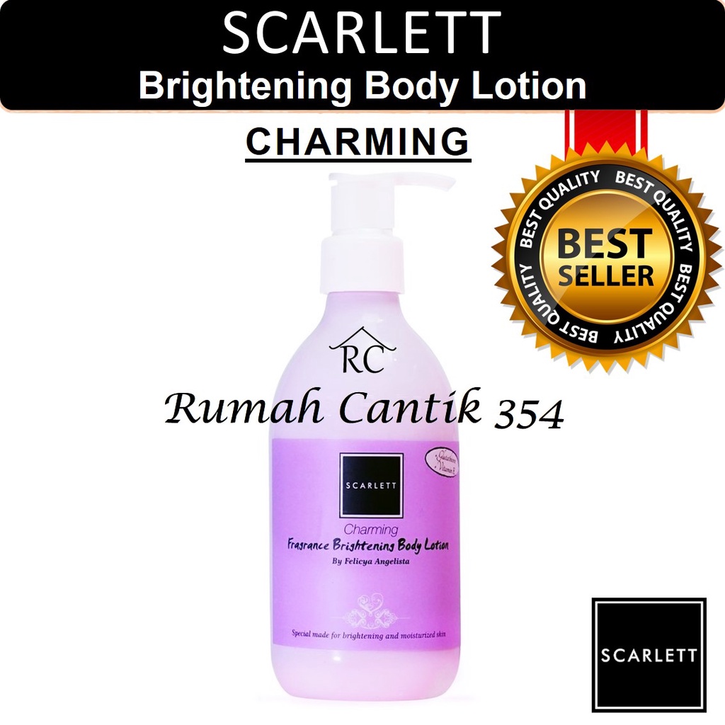 Scarlett Whitening Body Lotion Charming 300ml Rumah Cantik 354 Body Lotion Perawatan Kulit Tubuh