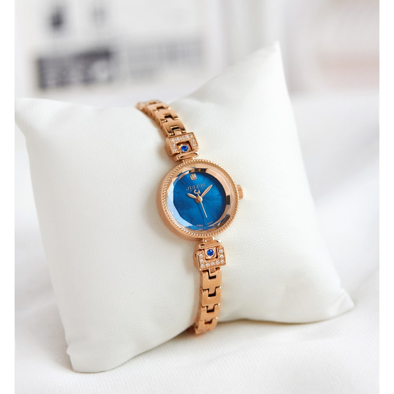 Julius JA-981 / JA981 Jam Tangan Wanita Korea Original - Silver / Rose Gold Blue