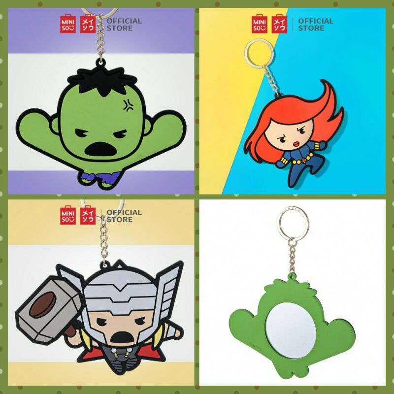 miniso sale gantungan kunci marvel mirror