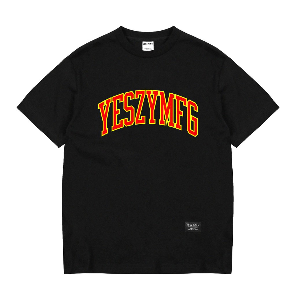 YESZY.MFG Tshirt Black Ancient F. Red Yellow