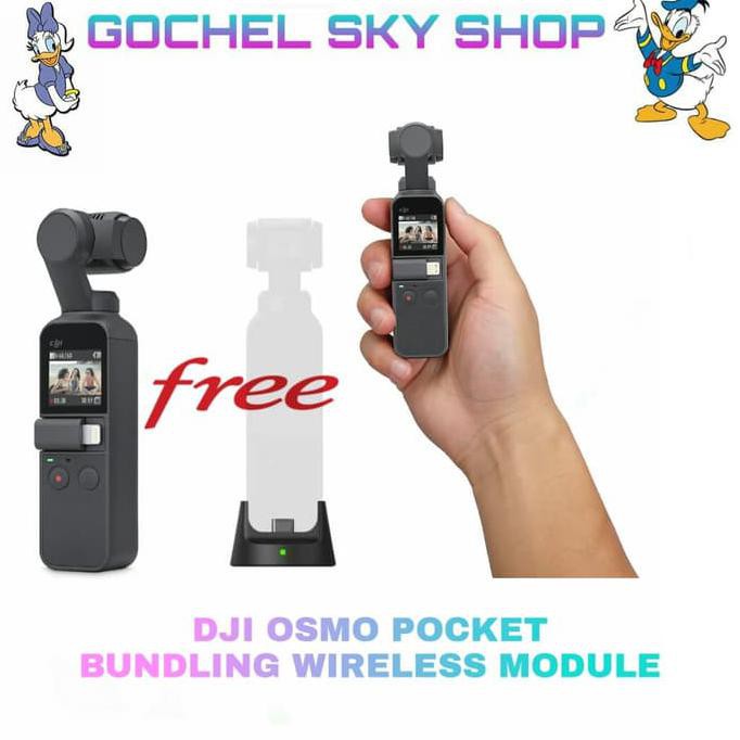 DJI OSMO POCKET - BUNDLING WIRELESS MODULE - GARANSI RESMI DJI 1 TAHUN