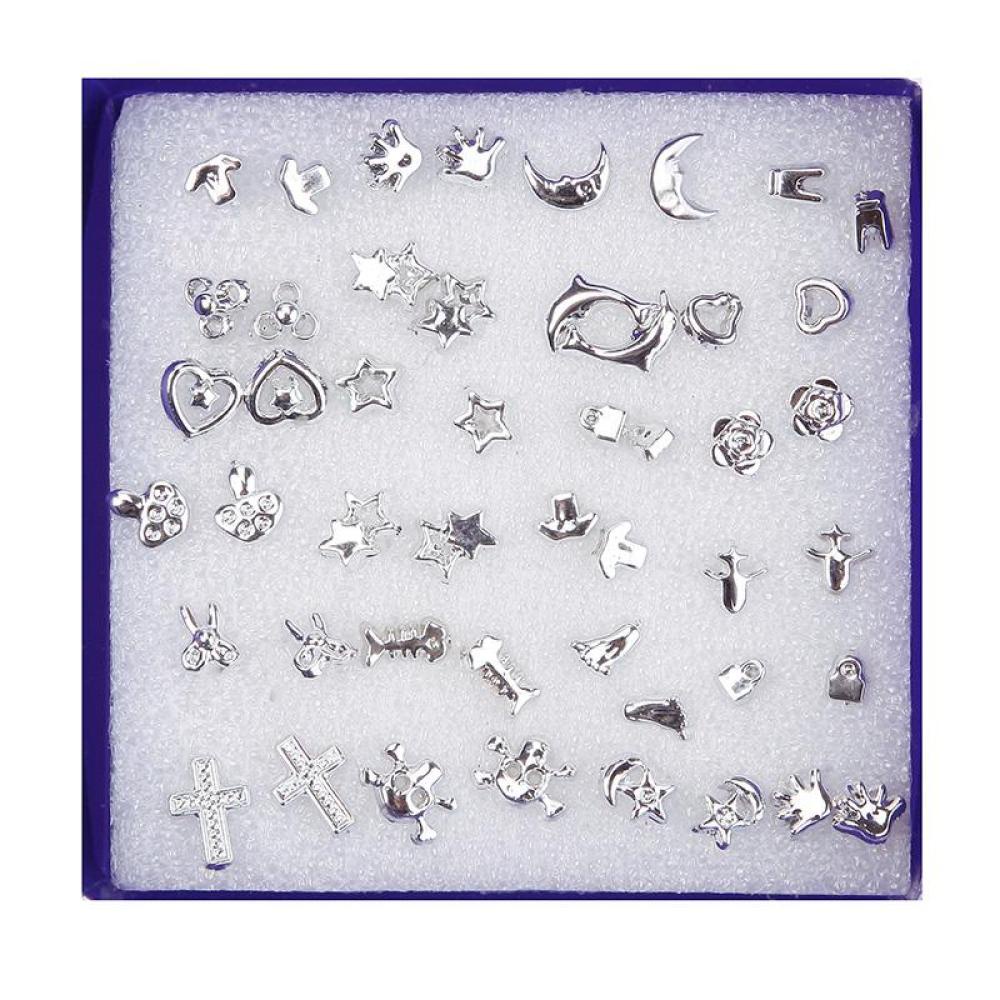 Timekey 24 Pasang Anting Tusuk Lapis Silver Bahan Plastik Untuk Wanita A1K7