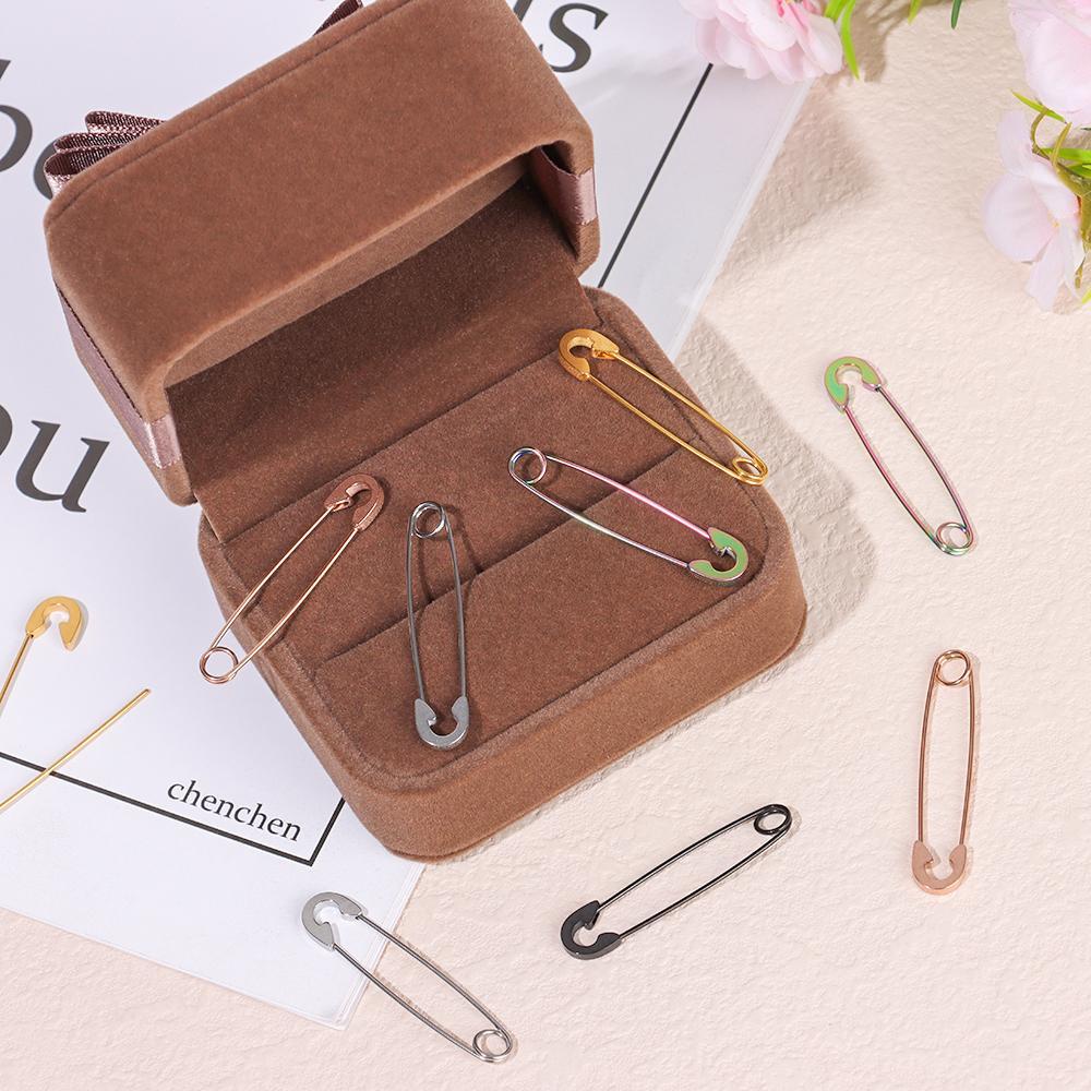 Preva Punk Pin Anting Tusuk Punk Batu Perhiasan Stainless Steel Kreatif Gesper Telinga