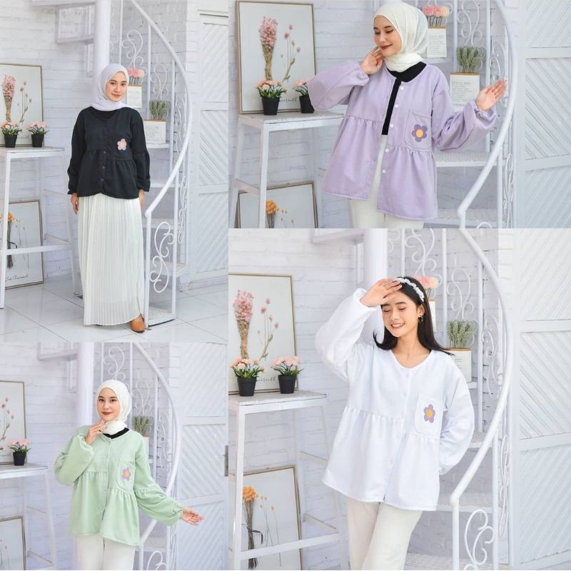 Summer bomber/jaket bomber wanita muslim/jaket bomber flower bunga cantik/jaket bomber putih murah