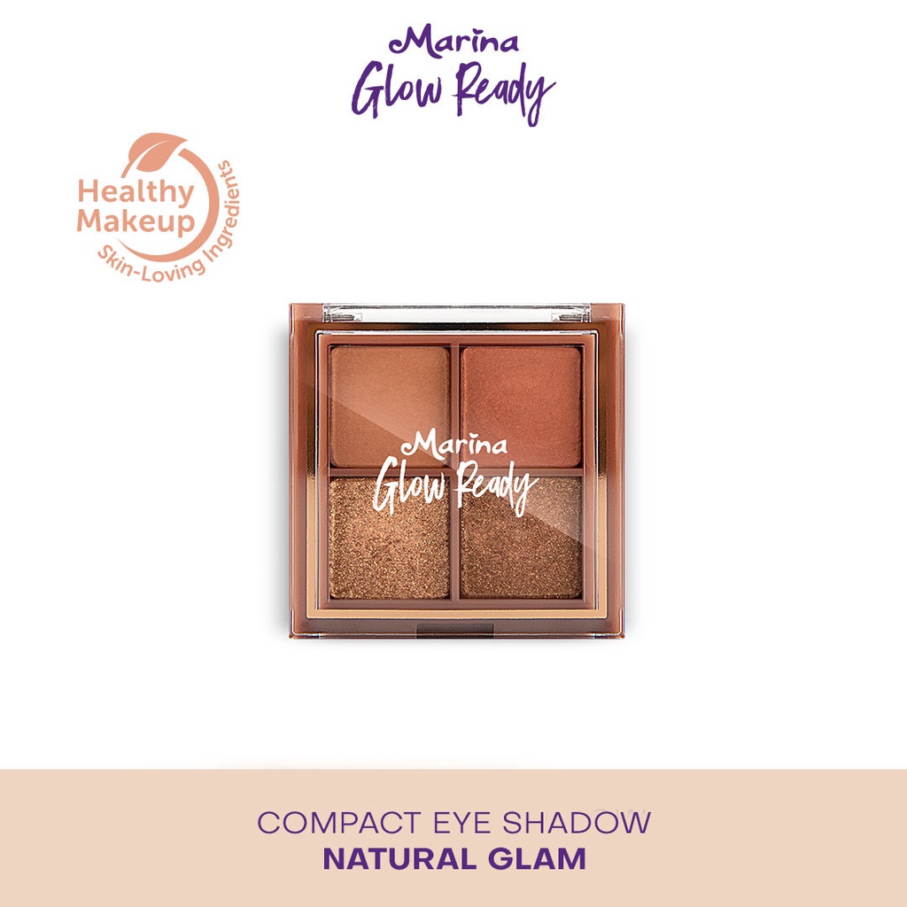 ⭐BAGUS⭐ MARINA GLOW READY Eyeshadow Pallete | Make Up Mata Compact