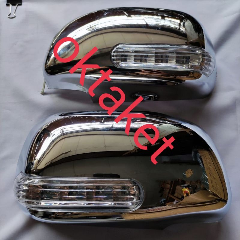 cover spion Innova lama 2005-2012 chrome lampu led sein besar