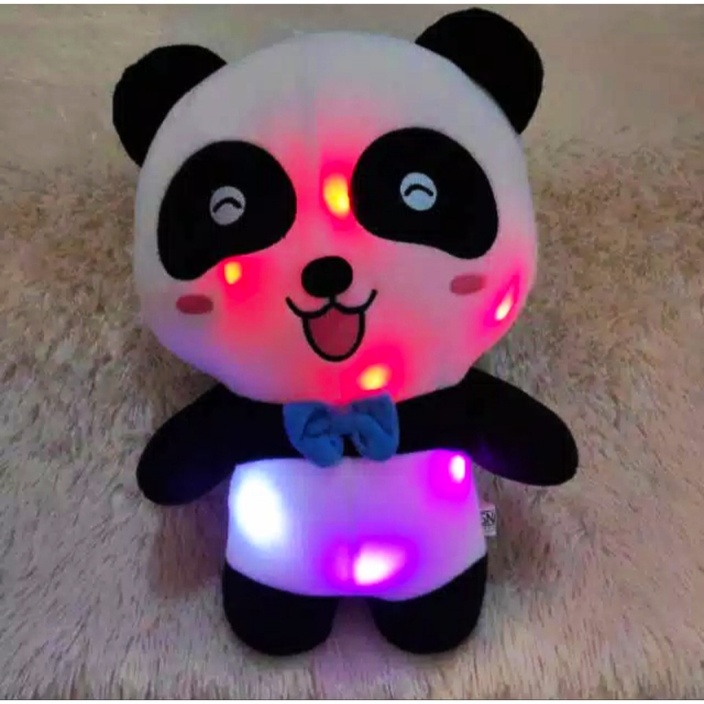 BONEKA 35cm PANDA BABYBUS NYALA LAMPU LED GLOW KIKI BOYS MIU MIU GIRL BABY BUS