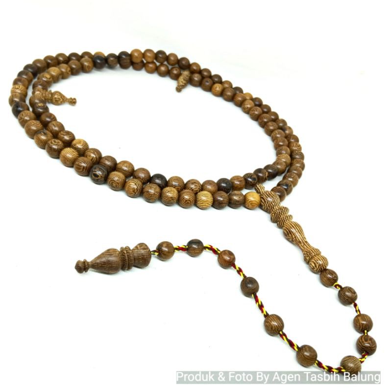 Tasbih Kayu Johar Motif Serat Natural