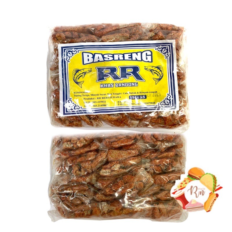 

Basreng RR kemasan isi 25 Basreng pedas Gurih Renyah