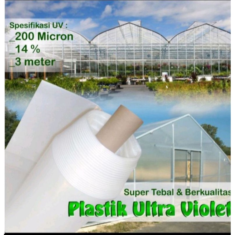 plastik uv lebar 3 meter 200 micron 14%