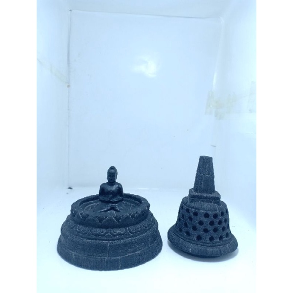 Jual Miniatur Patung Stupa Candi Borobudur Buka Tutup Tinggi 12 cm